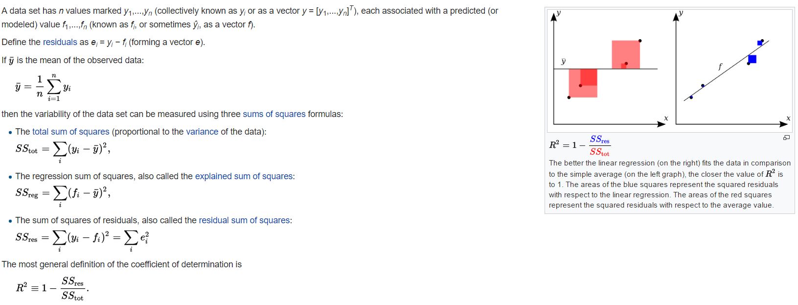 coefficient of determination